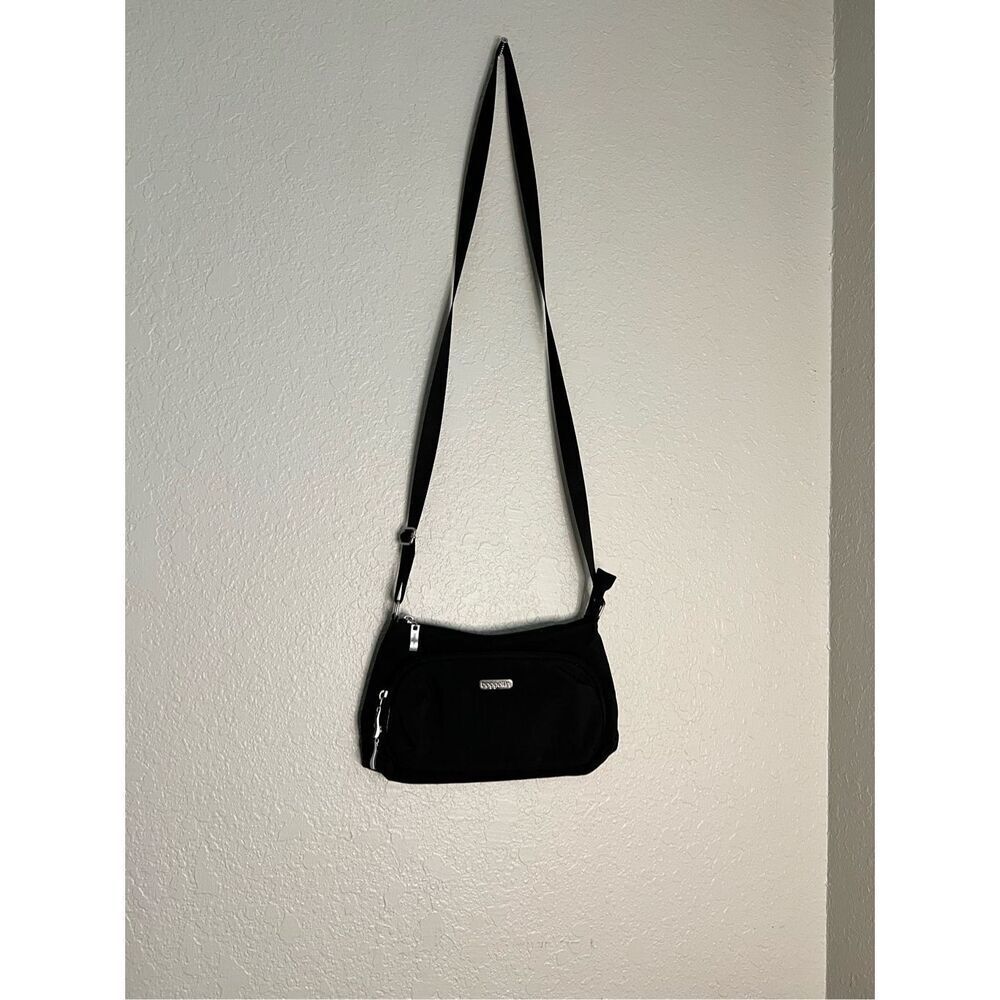 Baggallini Black Multi Pocket Compartment Adjustable Strap Crossbody Bag Small